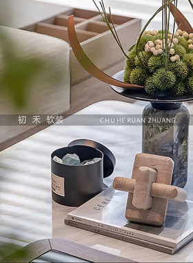 样板间客厅茶几桌面摆件