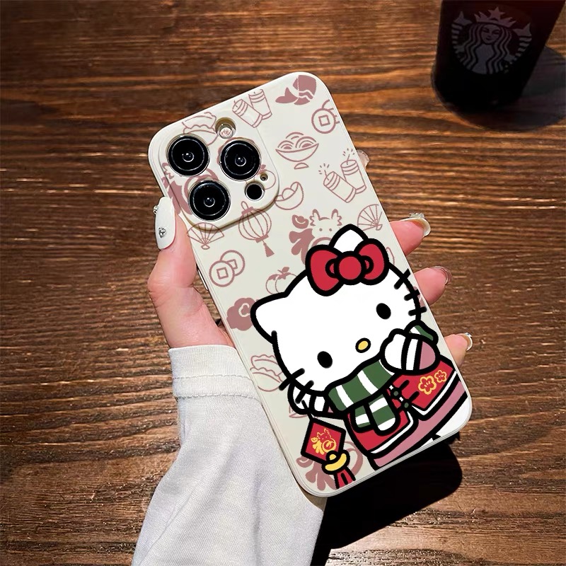 KT猫适用苹果17/16手机壳iphone15卡通14plus软13PROMAX硅胶12可爱11新年秋冬X