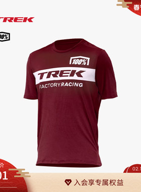TREK崔克100% Factory Racing针织透气山地自行车短袖骑行服