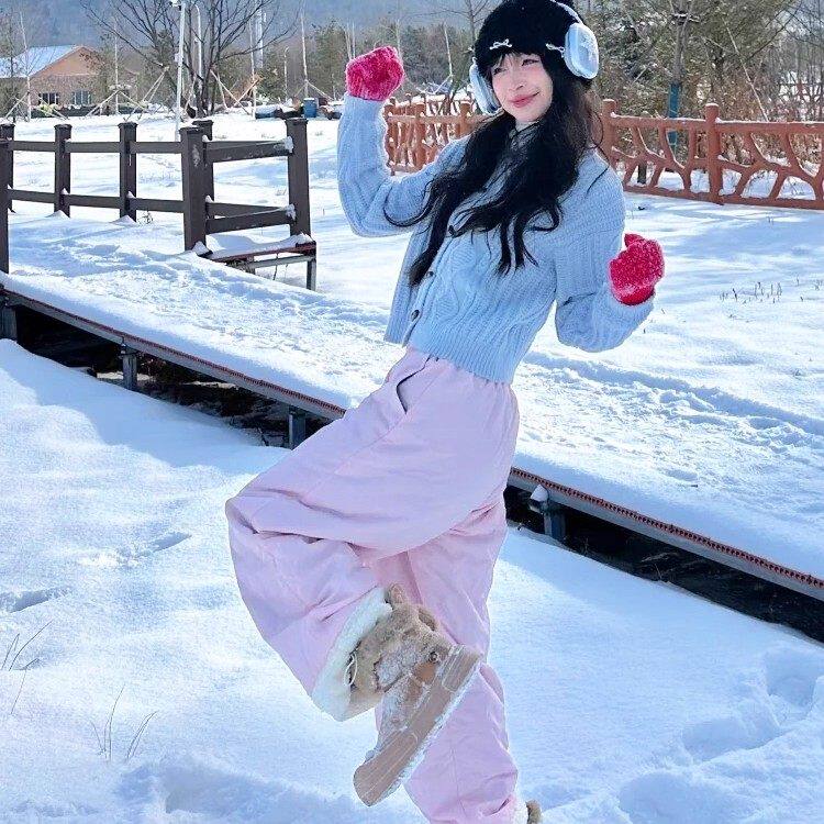 东北哈尔滨旅游穿搭棉裤