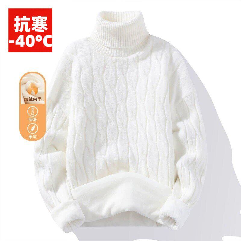东北男士高领毛衣加绒保