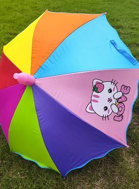 卡通黑胶长柄伞遮阳挡雨