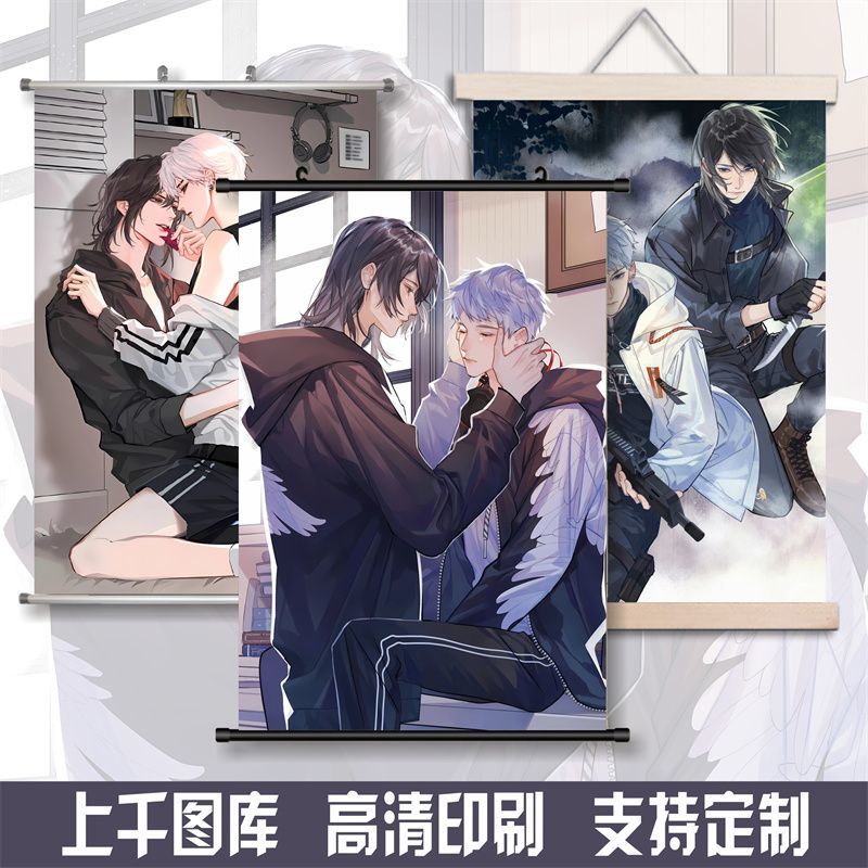 FOG挂画装饰画客厅创意布艺卷轴挂画支持来图DIY图片