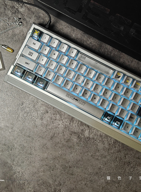 key ceberus《银色子弹》原厂金属漆pc雾透 游戏客制化热升华键帽