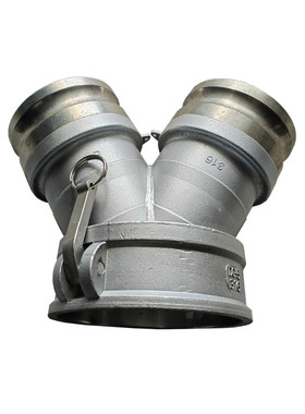 油罐车泡沫车不锈钢三通快速接头5寸变4寸分流器集流器分水集水器