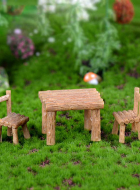 园艺怀旧树脂方形摄影造景桌子
