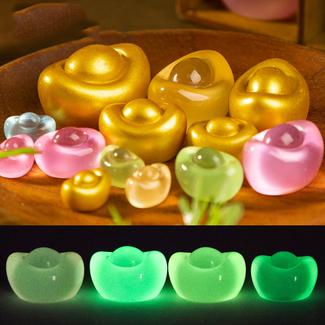 微景观简约现代创意夜光金元宝DIY装饰品园艺桌面车载迷你小摆件