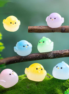 跨境微景观创意大号云雀小鸡萌粒园艺造景 DIY装饰品迷你树脂摆件