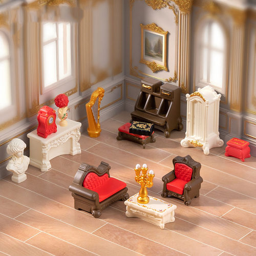 微景观简约创意欧式椅子茶几家具娃娃屋 DIY装饰品迷你微缩小摆件