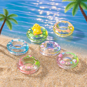 微景观简约创意夜光可爱游泳圈沙滩造景 饰品迷你树脂小摆件 DIY装