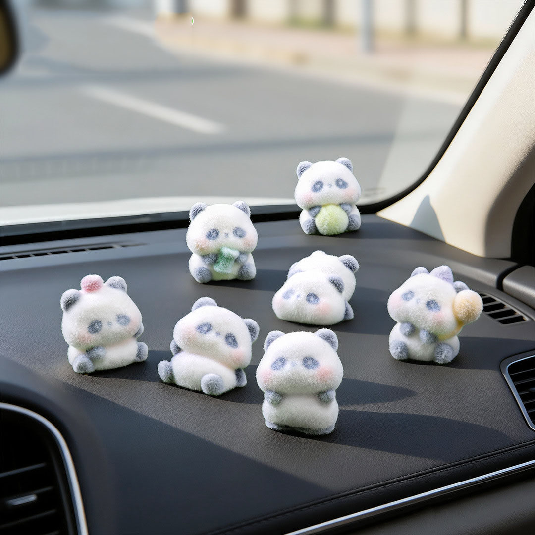 微景观植绒简约创意小熊猫萌粒公仔 DIY装饰品迷你车载桌面小摆件,家居饰品,桌面摆件,淘宝优惠券,粉丝福利购,淘宝优惠卷