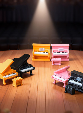 微景观钢琴吉他仿真乐器娃娃屋 DIY装饰品迷你微缩场景树脂小摆件
