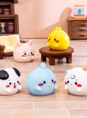 微景观简约创意可爱墩墩动物DIY娃娃屋造景装饰品桌面迷你小摆件