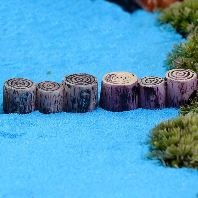 苔藓微景观树脂装饰木桩桥墩工艺品素材树桩装饰摆件摄影小道具