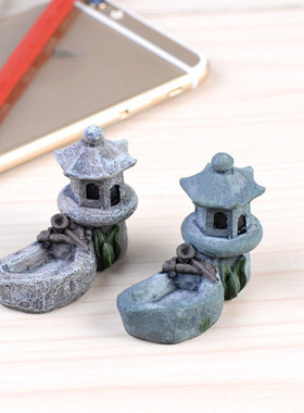 diy苔藓微景观中式风建筑装饰品