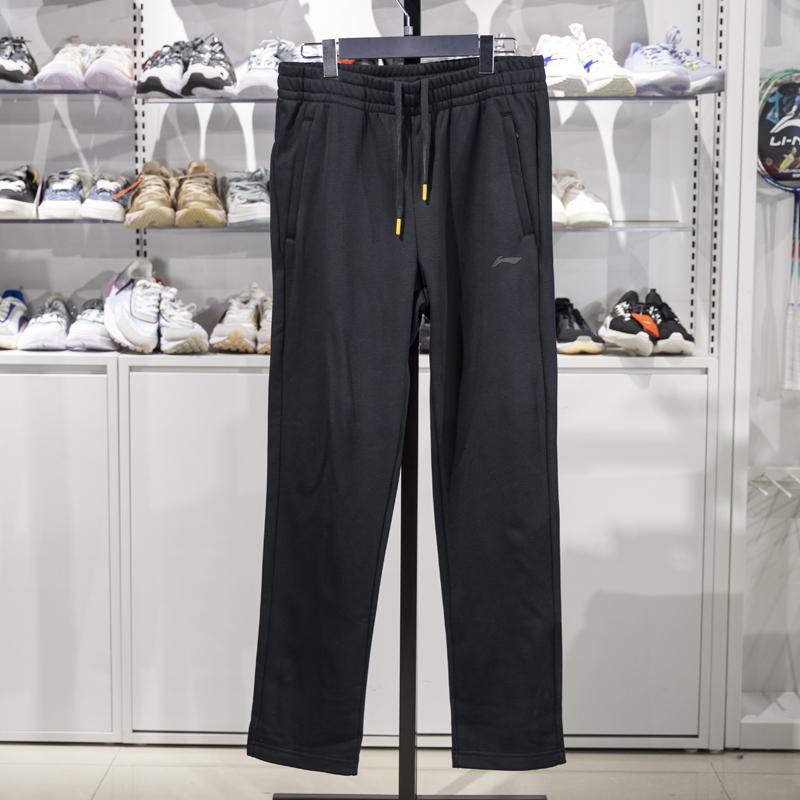 李宁直筒男子加绒保暖卫裤