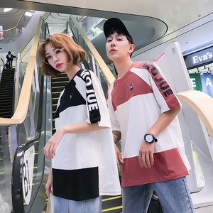 714-1-HT015青年男情侣体恤新款时尚日系短袖潮流图片