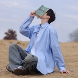 复古日系外套情侣百搭潮衬衫男青少年1404-2-25113-p50，男装衬衫，星座1404-1