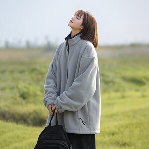 1404-1-2-93332一P80男女 棉百搭新款羊立绒棉服 港风 夹克 男外图片