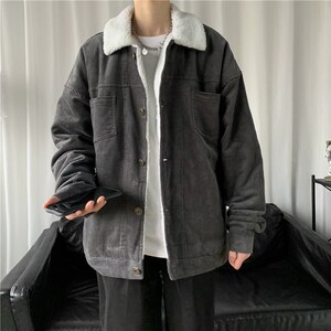 1404-3-M04-P90男装日系精致灯芯绒棉衣潮流男大码款潮好图片