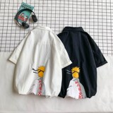 1404-2-C116火影-P50男款短袖平铺款宽松精品火影情侣衬衫xa，男装衬衫，星座1404-3