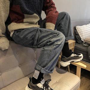 男新款日系港风潮精品牛仔哈哈伦裤714-3-908b