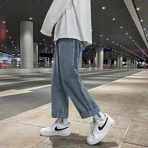 1404-2-807-P35秋季休闲破洞牛仔裤简约百搭潮 巅峰图片