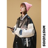 1404-1-9210-p高品质棒球服潮流休闲皮夹克百搭外套，男装夹克，星座1404-3
