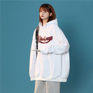 1404-3-WY16-P55新款时尚青少年潮流宽松连帽夹克男女外套,女孩连帽卫衣搭配什么裤子图片