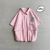 粉色短袖