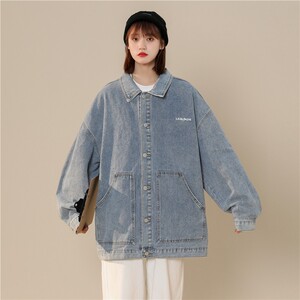1404-3-S17-P75港风夹克牛仔外套高品质做工精细时尚休闲图片
