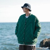 男女加厚菱形格棉服港风棉休闲外套1404-1-MY9362-P95，男装棉衣，星座1404-3