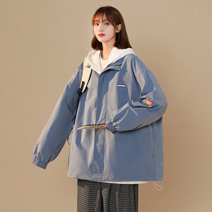 1404-1-S222--2132-P75男女新款港风情侣夹克中性款外套图片