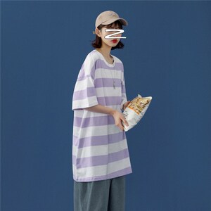 714-1-T097男女款新款港风短袖纯棉夏季体恤情侣上衣h港图片
