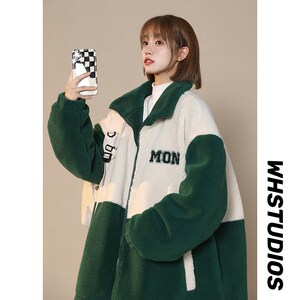 男女加厚羊羔毛棉服 港风棉 休闲 外套1404-1-MY9369-P100图片