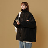 男女两面穿J加厚羊羔毛新款港风棉衣1004-2-s627-P100服，男装夹克，星座1404-3