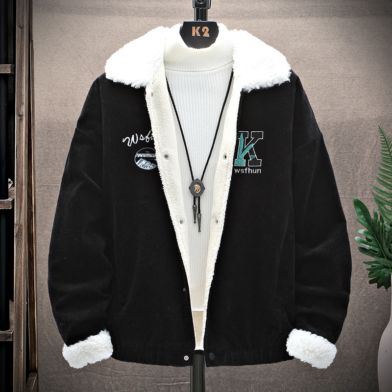 20新款灯芯绒时尚棉衣棉服时尚羊羔毛714-1-M06h，女装棉衣/棉服，星座1404-3