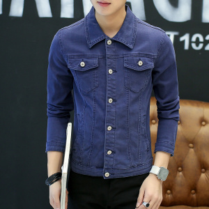 1404-2-S15-P65 新款年 男款修身休闲精品牛仔夹克潮潮x图片