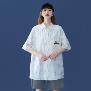 休闲2021男女装新品精品港风衬中性风衬衫714-2-C28-p53