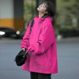 1404-1-9296-p80外套款春秋季美式冲锋衣女防风连帽夹克，男装夹克，星座1404-1