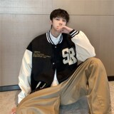 1404-2-jk01-p95棒球服新款港风毛巾绣夹克外套，男装夹克，星座1404-3