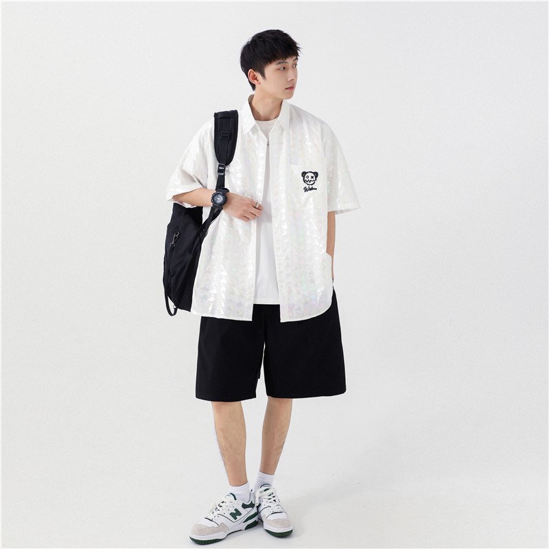 夏季新款潮流港风男女短袖舒适宽大运动风1404-1-c31-P55,男装T恤,星座1404-1