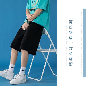 1404-1-032-P28特批男夏港风新款 男港风男潮流短裤休闲裤图片
