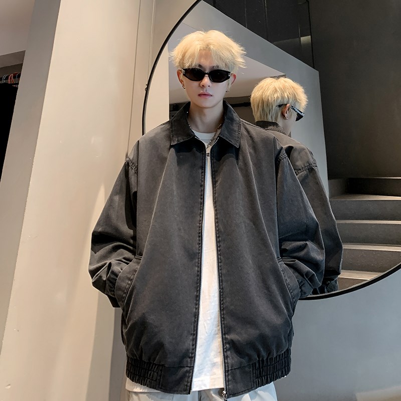1404-1-96112-P85外套夹克情侣百搭潮男青少年牛仔棉布上衣，男装夹克，星座1404-1