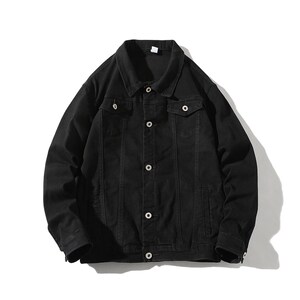 1404-3-S15-P65男款青年日系修身进口休闲精品牛仔夹克衫纯棉外套图片
