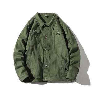 1404-3-S15-P65男款青年休闲进口休闲精品牛仔夹克衫图片