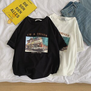 1404-2-2958-p28男女款新款港风短袖夏季T恤情侣上衣圆领吧图片