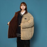 男女2022棉服两面穿棉衣棉外套1404-1-MY9377P100，男装夹克，星座1404-3