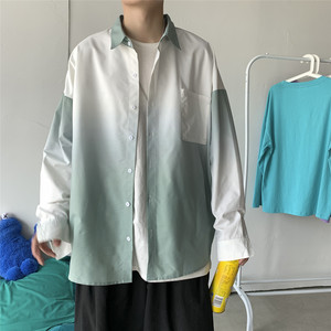 1404-1-c26-P55-1021短袖50男女生衬衫新款休闲情侣潮衬衣D图片
