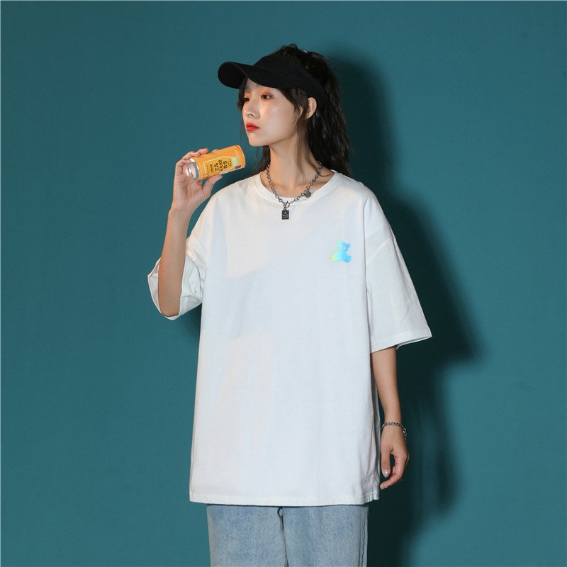1404-2-T065-P28纯棉短袖t恤新款宽松半袖上衣ins潮牌时尚，女装T恤，星座1404-1